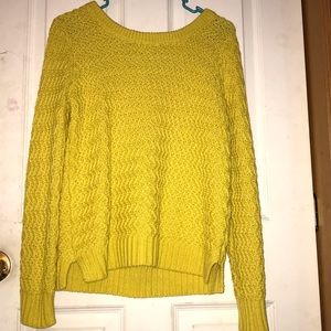 Yellow knit sweater